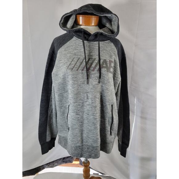 American Eagle Mens Medium Active Flex Gray Zip Side Pockets Hooded Sweatshirt - Picture 1 of 10